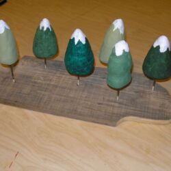 Snow Capped Trees Sculpture